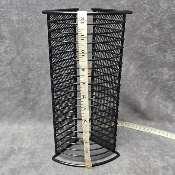 Black Metal CD Holder Shelf Organizer Rack Stand Tower for Compact Disc CDs - Picture 6 of 9